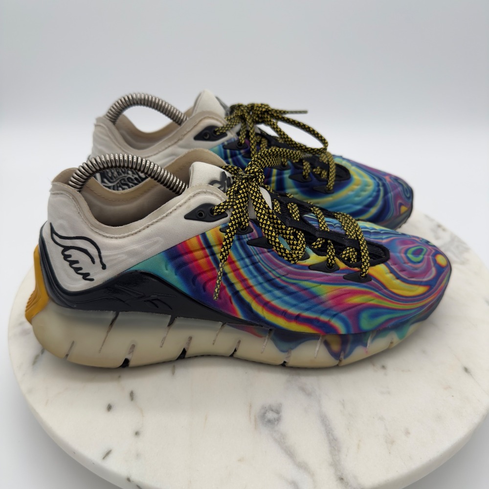 Reebok Zig Kinetica II Shoes Mens Size 5 Multi Color Psychedelic FX3363 Sneakers - Picture 8 of 10